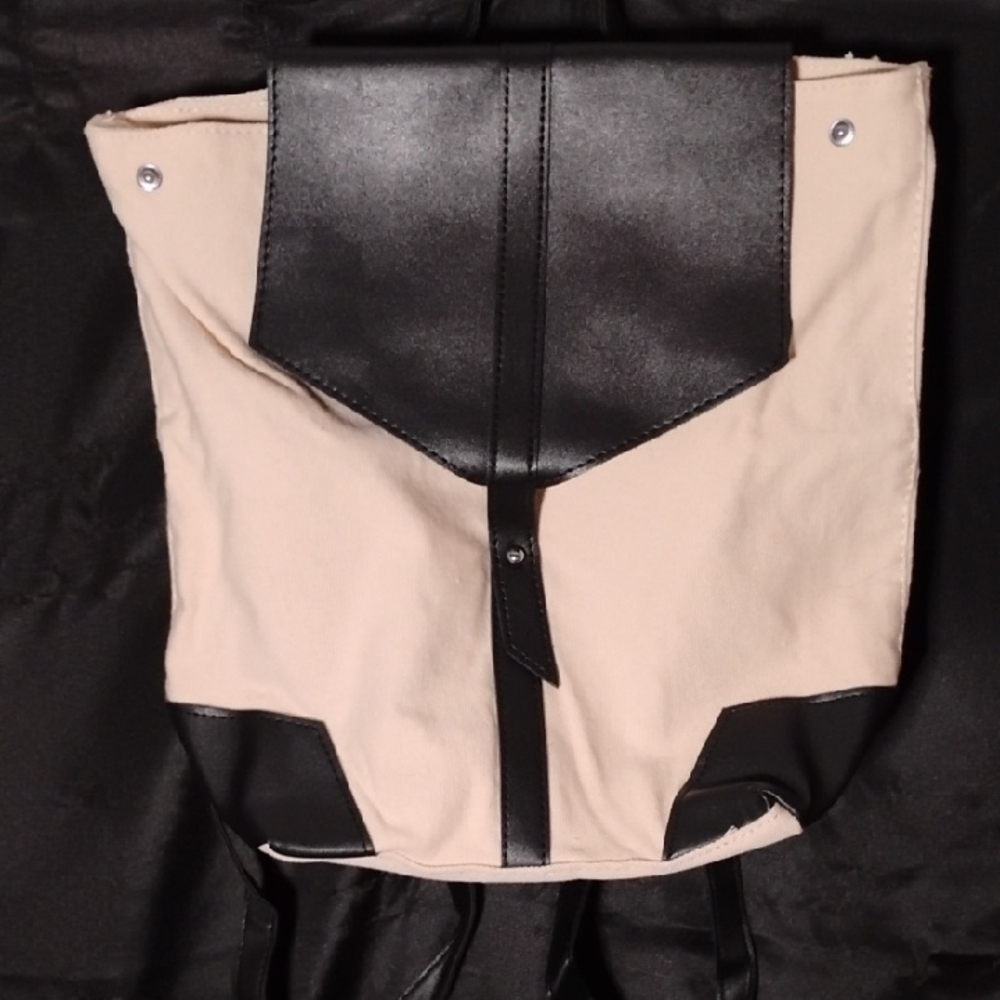 Stylish Black and Cream Backpack